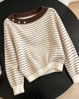 Slim temperament sweater knitted tops for women