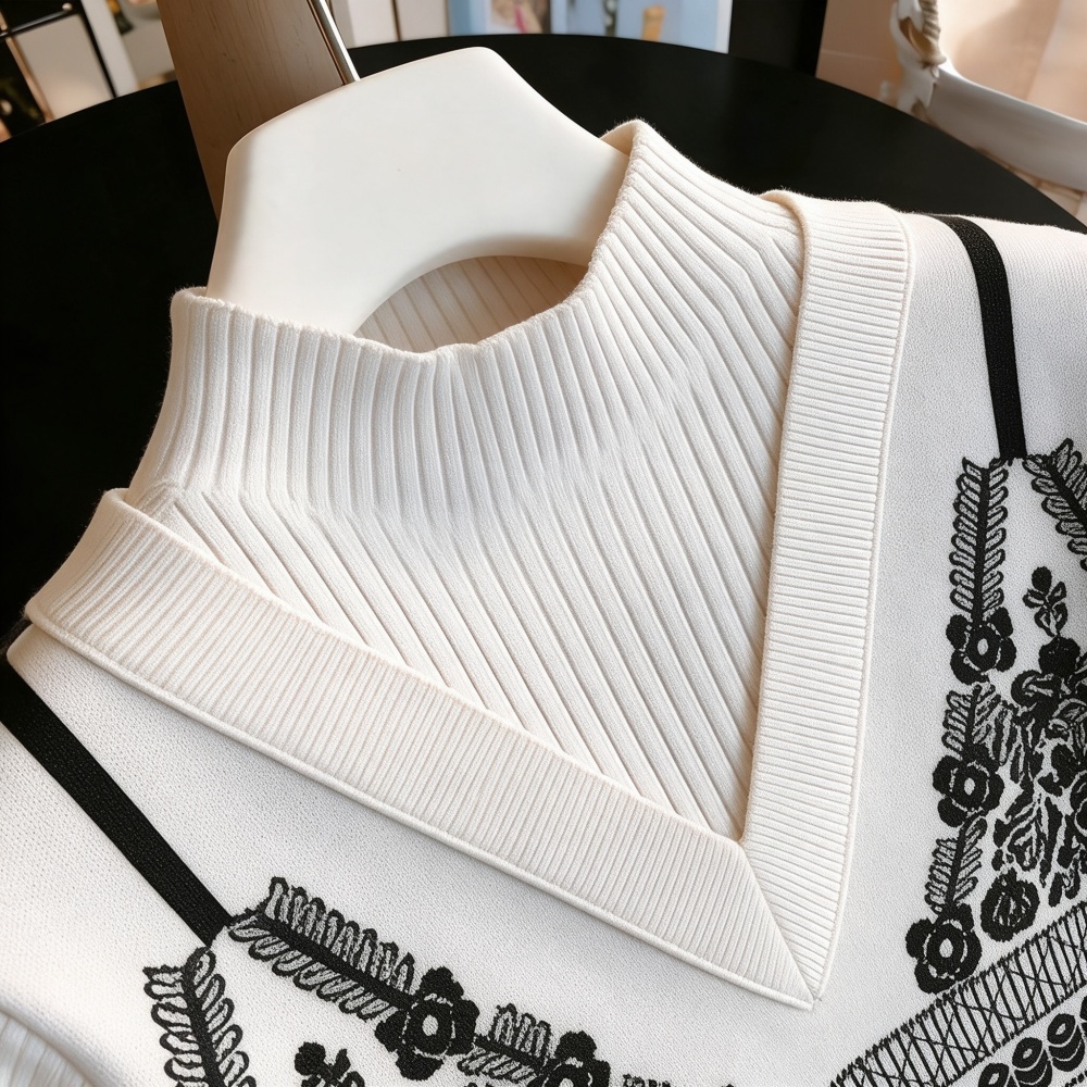 Half high collar bottoming shirt sweater for women