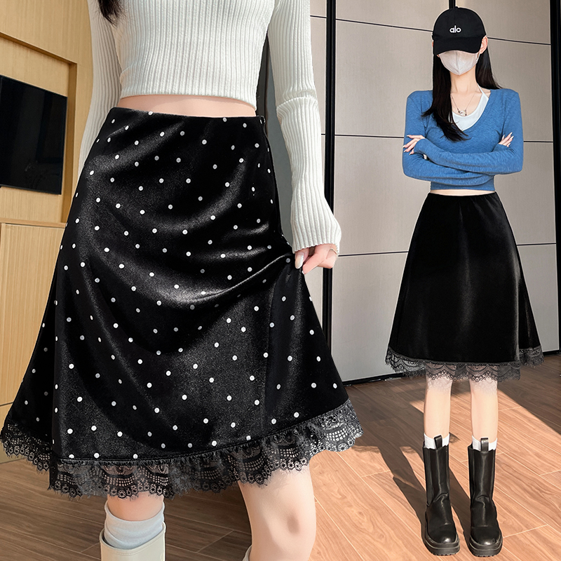High waist one step skirt splice short skirt for women