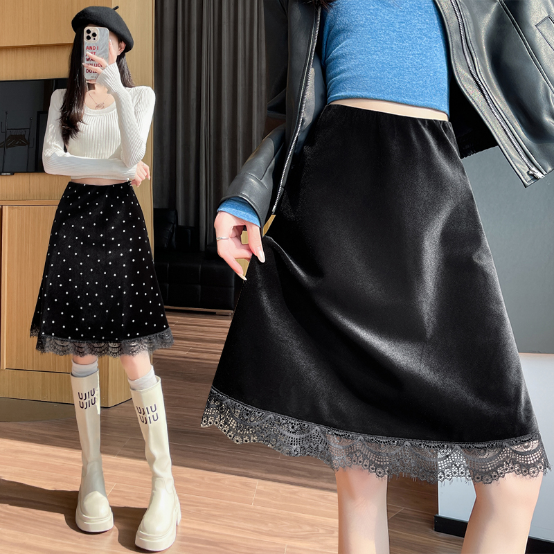 High waist one step skirt splice short skirt for women
