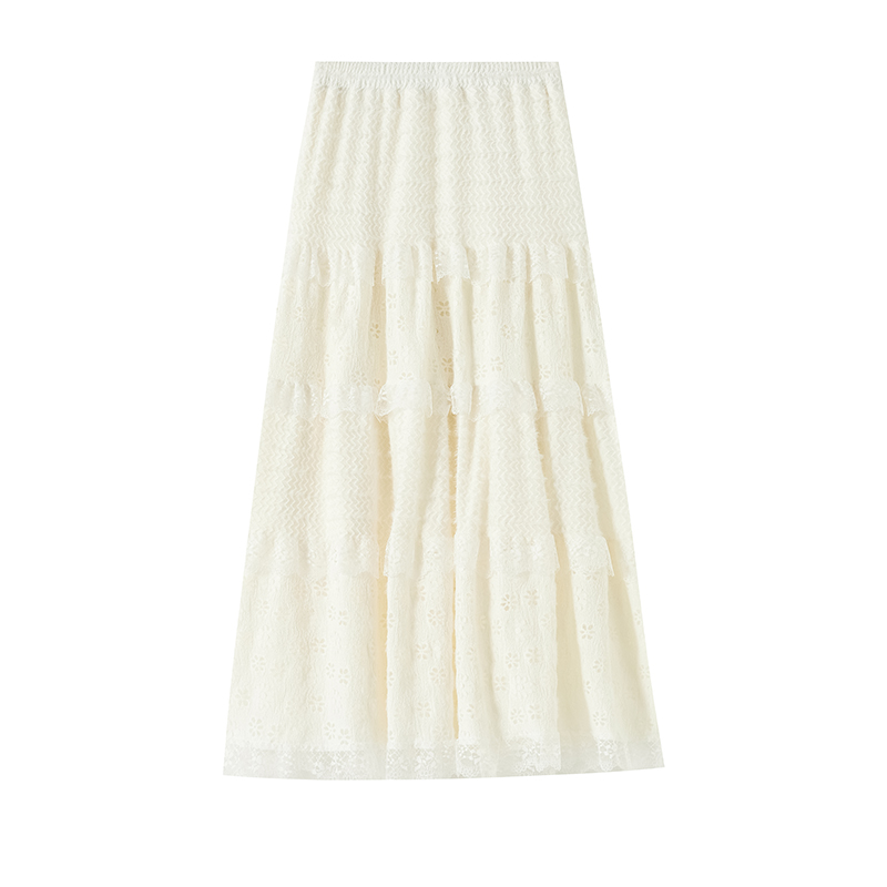 Cake slim long skirt lace Korean style skirt for women