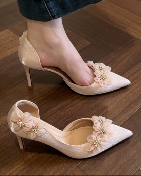 Low high-heeled shoes wedding lazy shoes for women