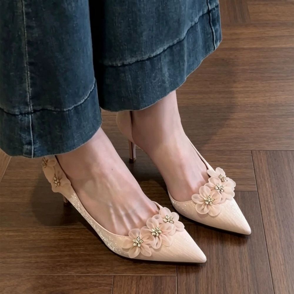 Low high-heeled shoes wedding lazy shoes for women