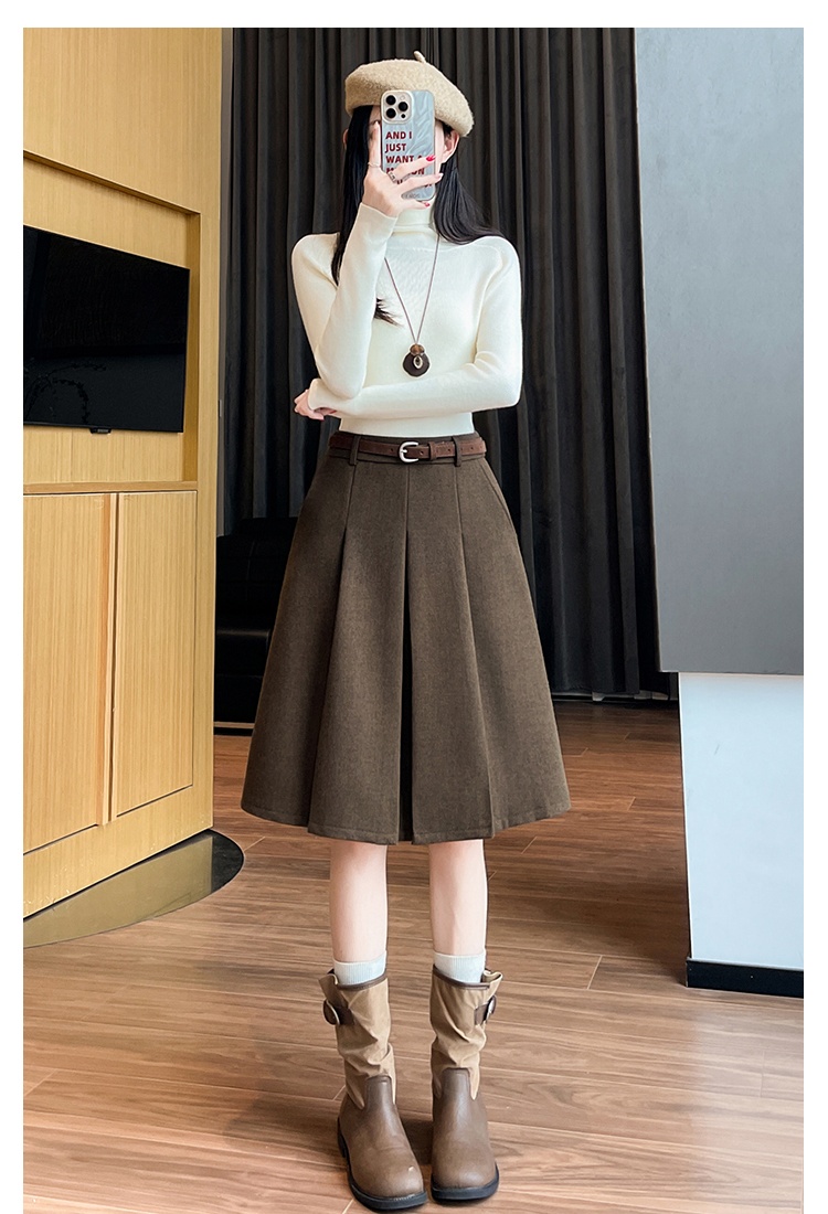 Woolen short skirt Casual skirt for women