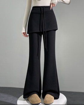 Elasticity pants thick flare pants for women