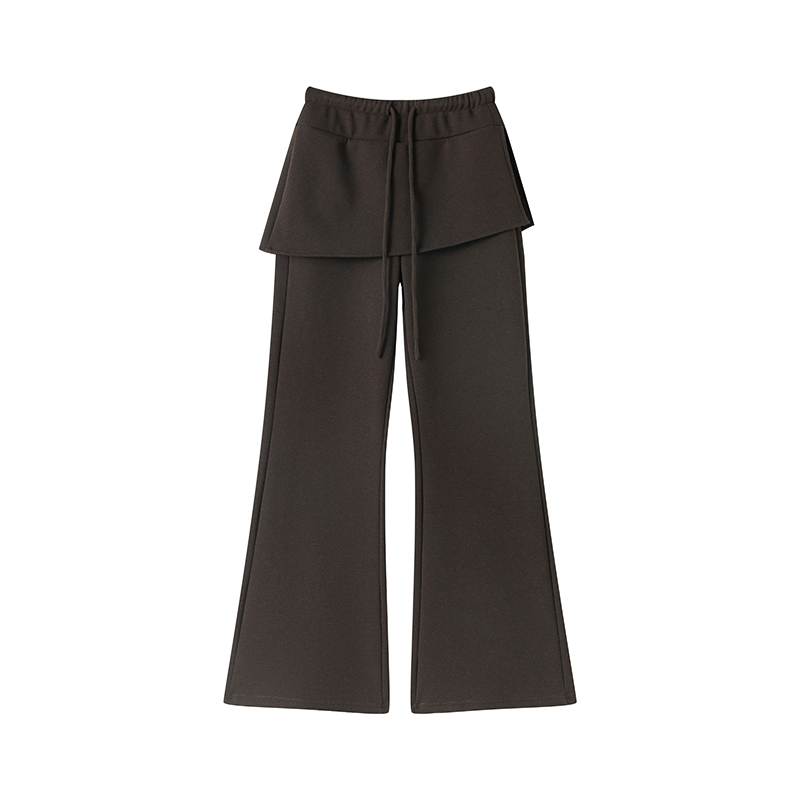 Elasticity pants thick flare pants for women