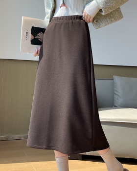 Autumn and winter long package hip skirt for women
