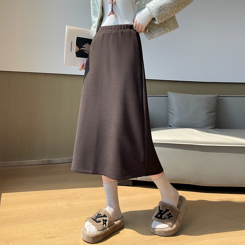Autumn and winter long package hip skirt for women