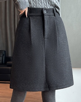 College style woolen slim all-match short skirt