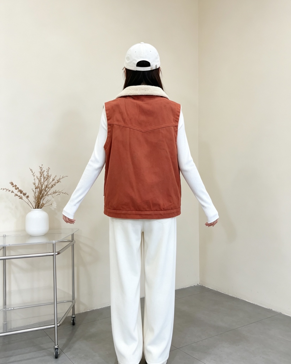 Thick cotton Korean style plus velvet all-match waistcoat