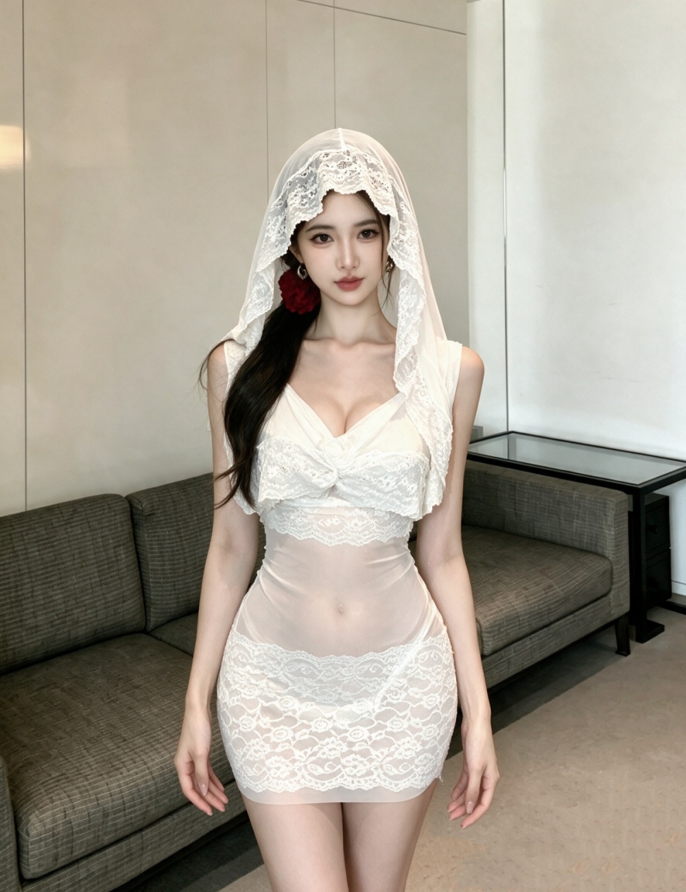 Spicegirl perspective cloak white enticement dress for women