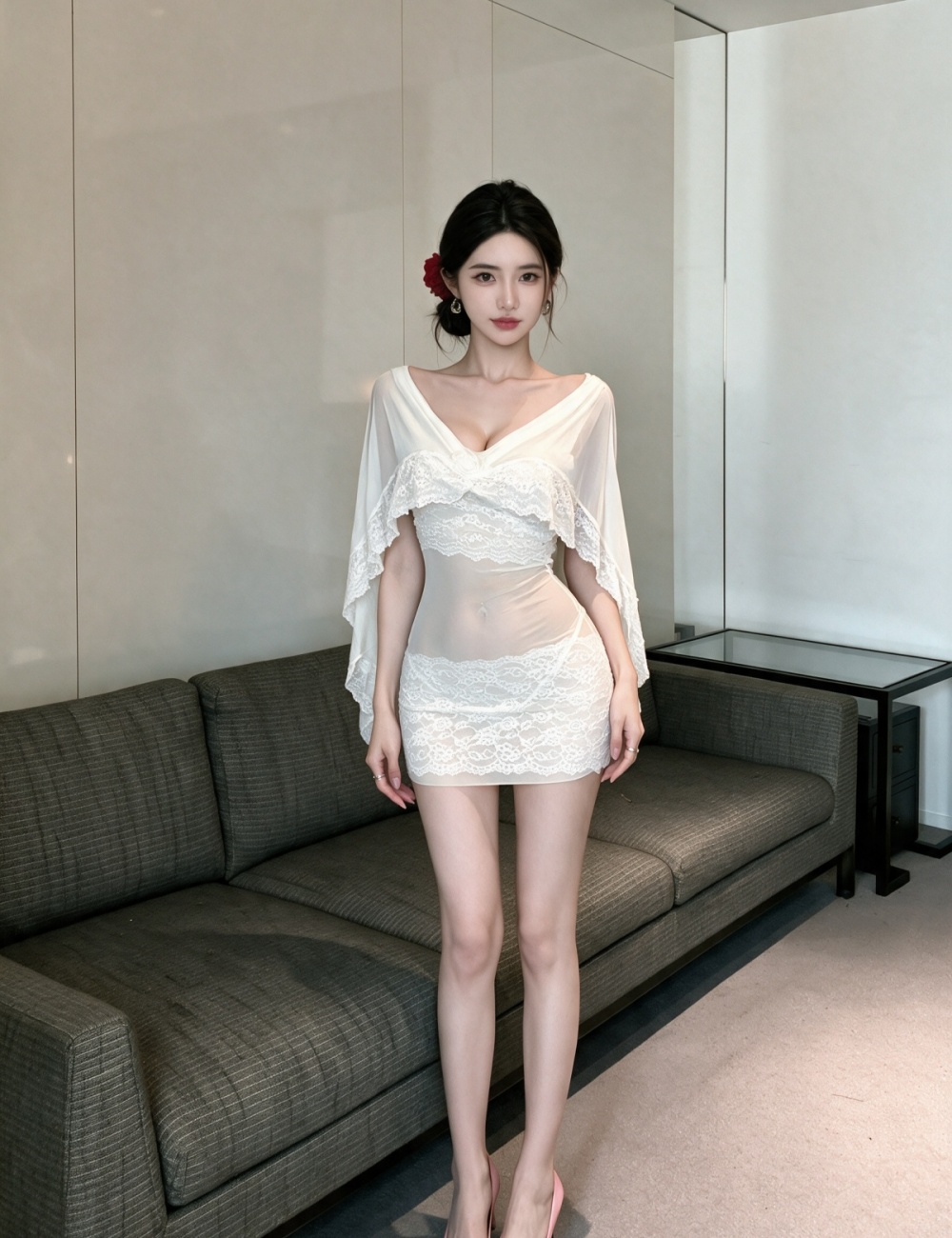 Spicegirl perspective cloak white enticement dress for women