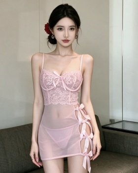 Sexy transparent enticement spicegirl hollow dress for women