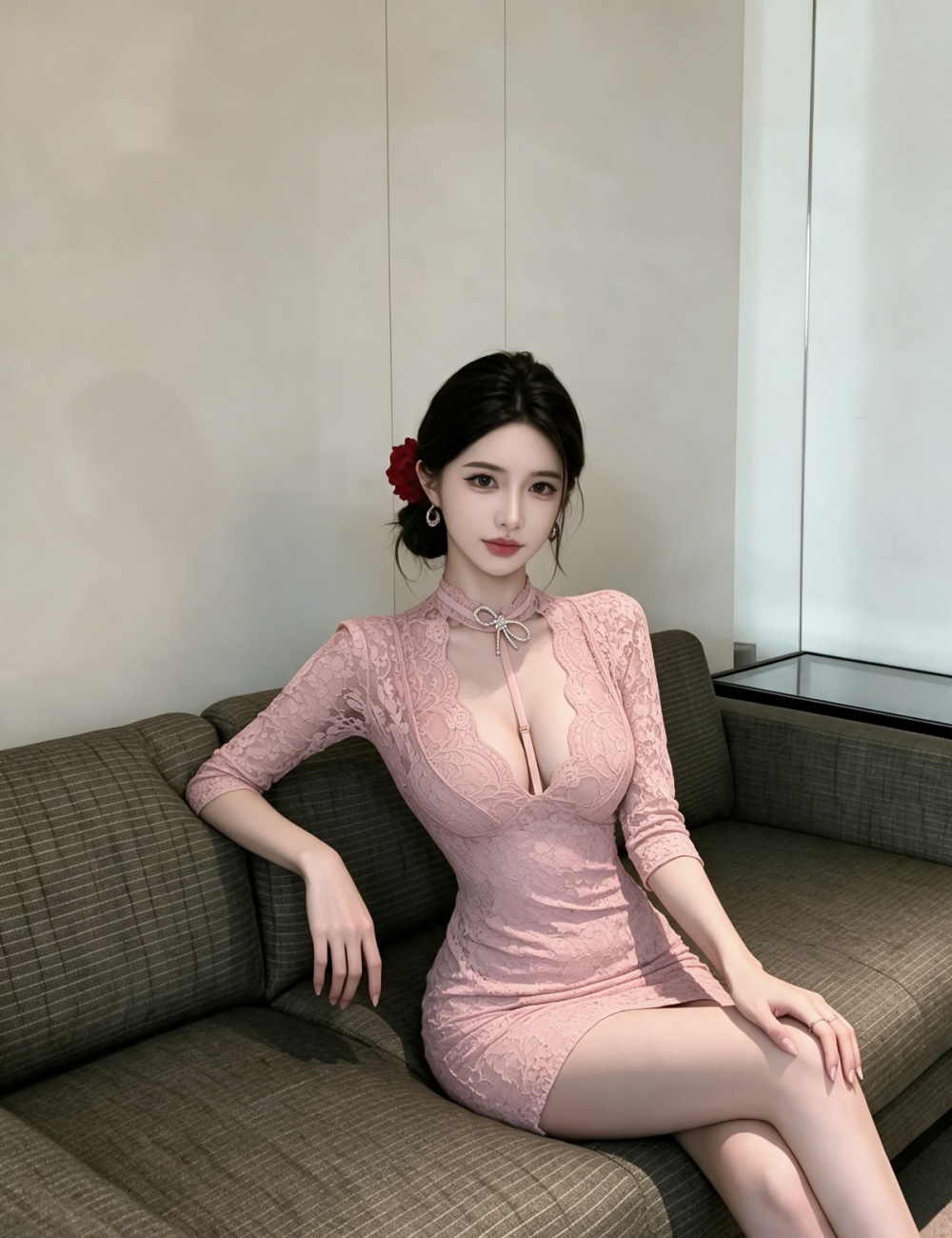 Slim transparent package hip dress for women
