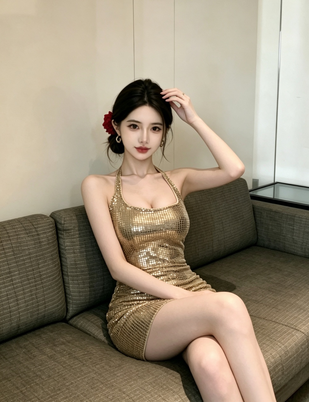 Slim spicegirl sequins package hip dress for women