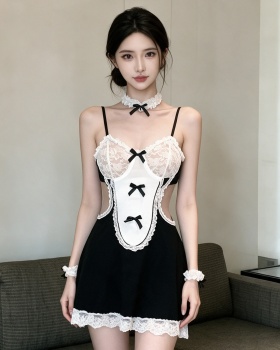 Sexy fashion sling dress lace halter night dress for women