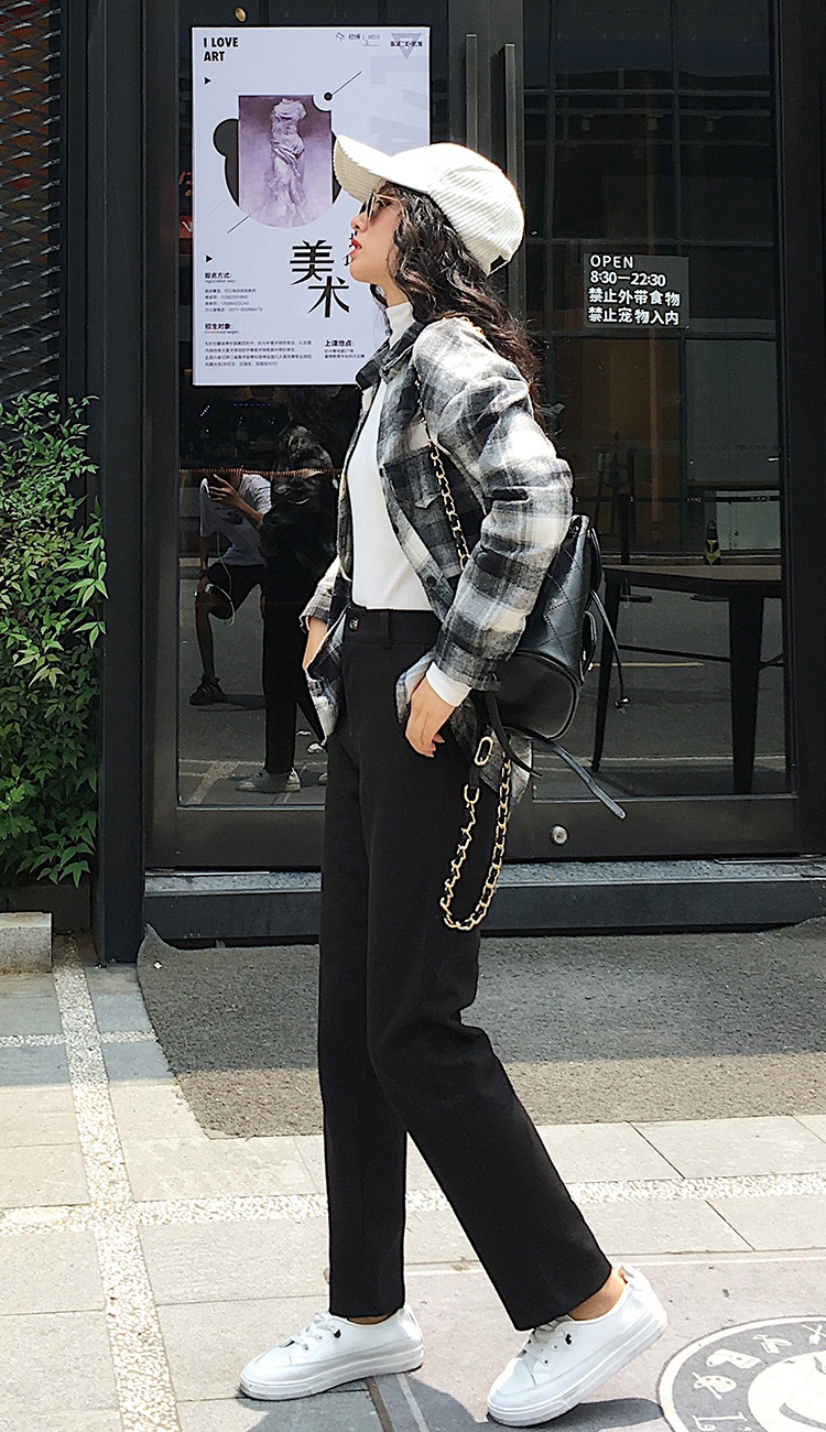 High waist long pants autumn and winter pants for women