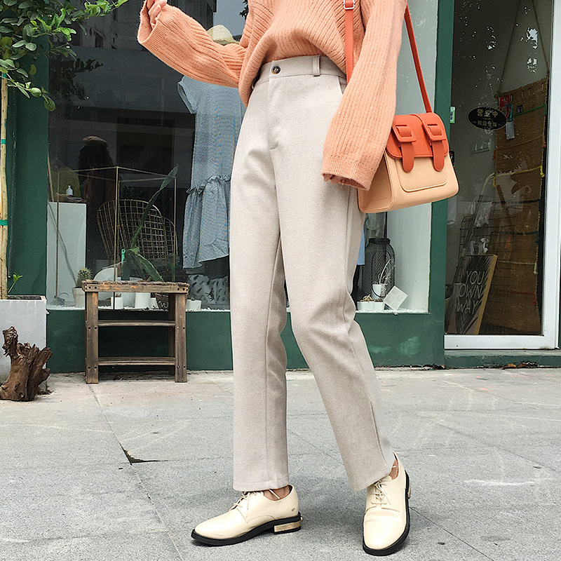 High waist long pants autumn and winter pants for women
