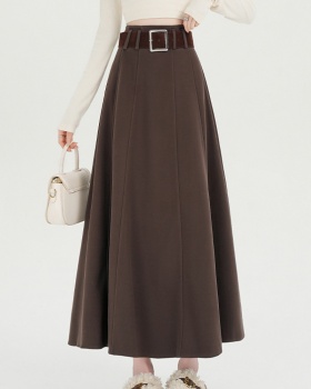 Drape skirt hem skirt high waist long skirt for women