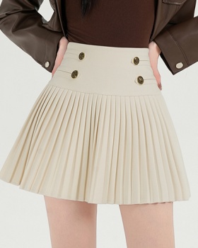 Woolen pleated short skirt autumn and winter slim skirt for women