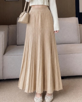 Autumn and winter knitted skirt pit stripe sweater