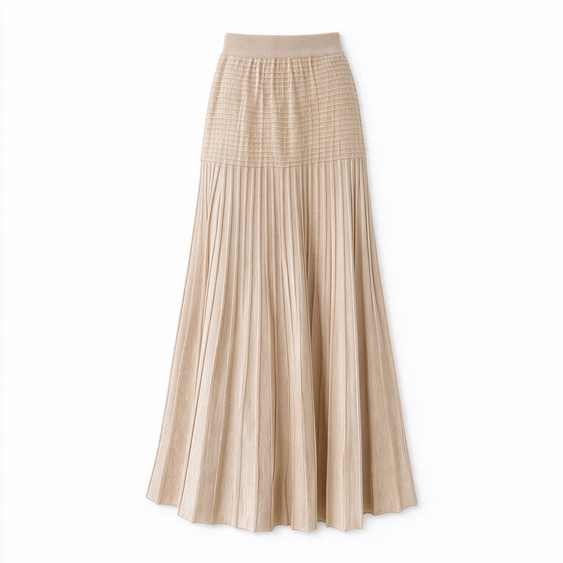 Autumn and winter knitted skirt pit stripe sweater