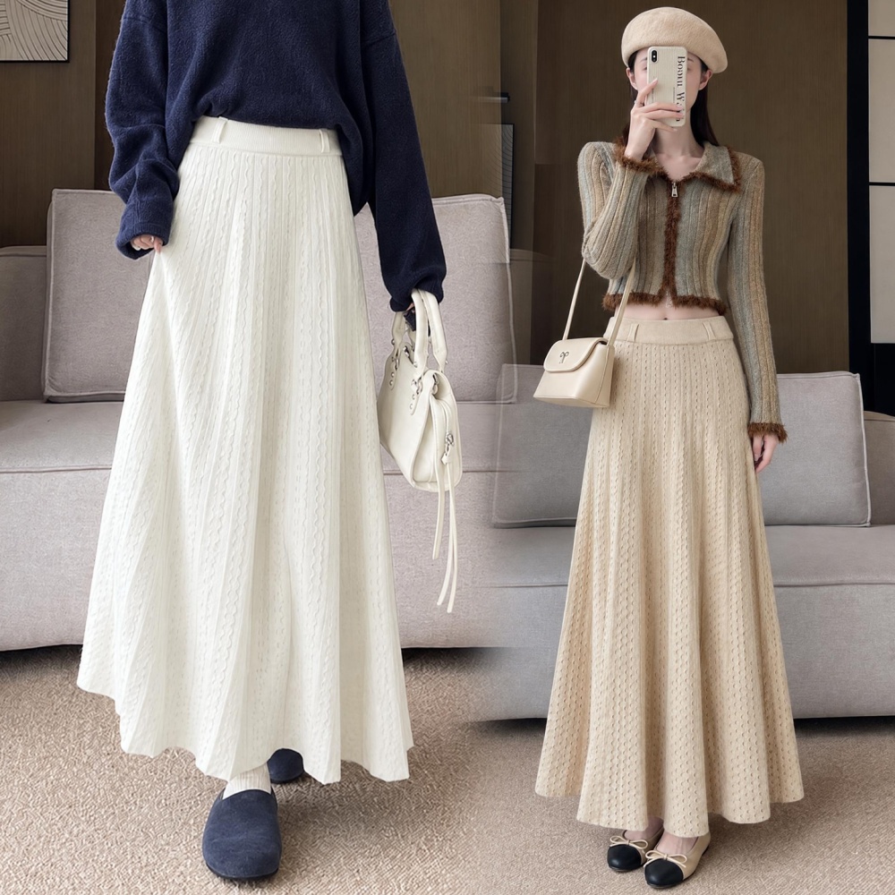 Thick skirt high waist long skirt for women