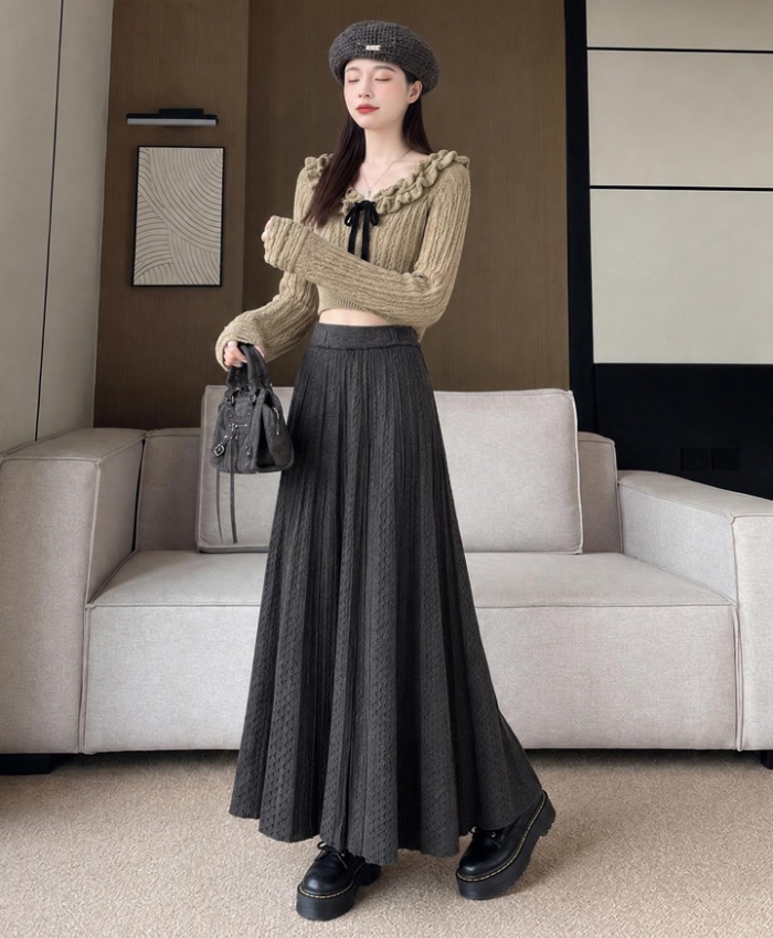 Thick skirt high waist long skirt for women