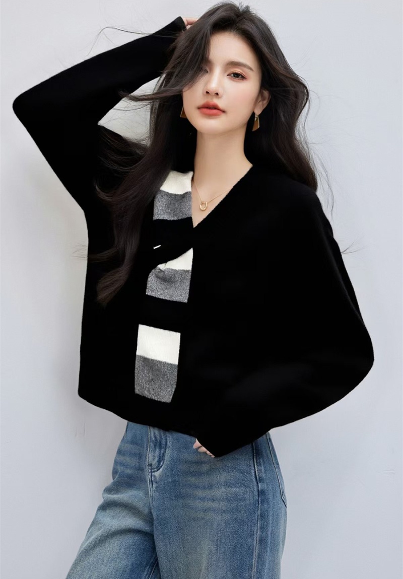 Tender Korean style scarves loose mixed colors tops