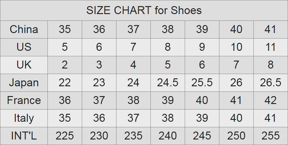 245 korean shoe sales size to us